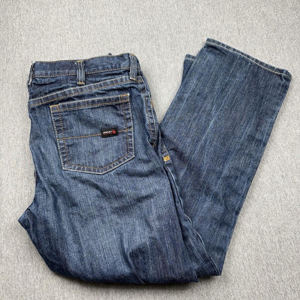 Ariat M3 FR Jeans Men 38X32 *Fit 40x32*Blue Fire‎ Resistant Straight Work